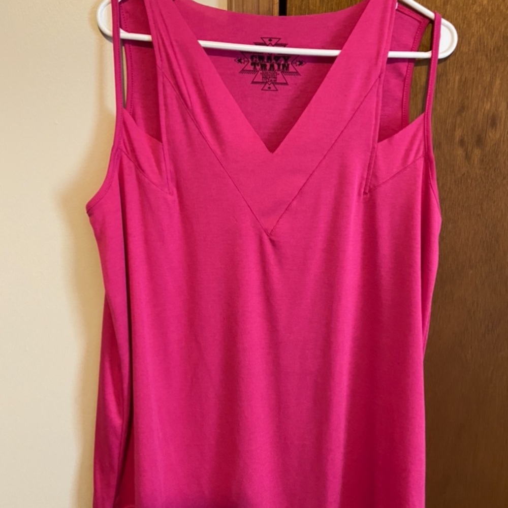 Hot Pink 💕 Crazy Train Tank Shirt